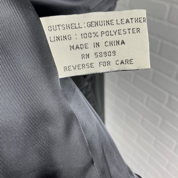 Preston & York Jacket Women Medium Petite Black Leather Y2K Classic‎ Coat VTG - Picture 9 of 14